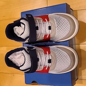 Stride Rite m2p harbor white/navy washable sneakers for kids